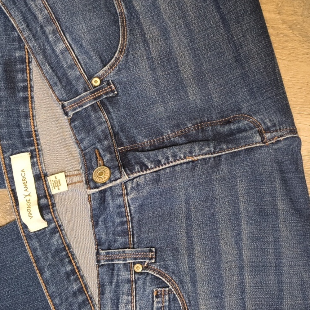sac300 👖Vintage America High Rise skinny Size 14 w/ 29" inseam - Picture 3 of 5